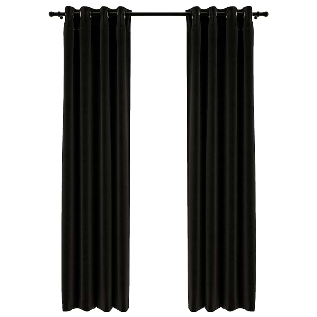 Vidaxl gordijnen linnenlook verduisterend 2 st 140x225 cm antraciet