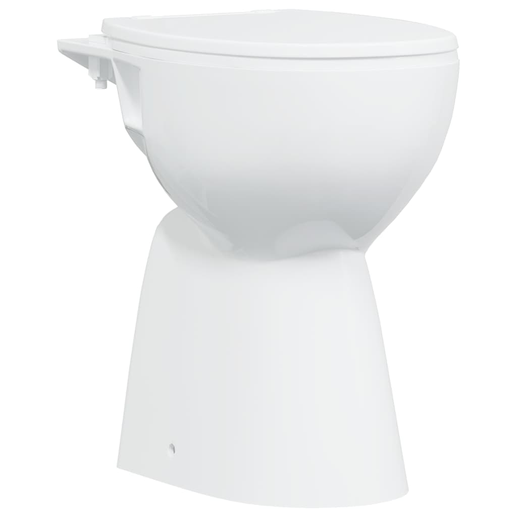 Vidaxl randloos toilet 7 cm dode hoogte soft-close keramiek wit