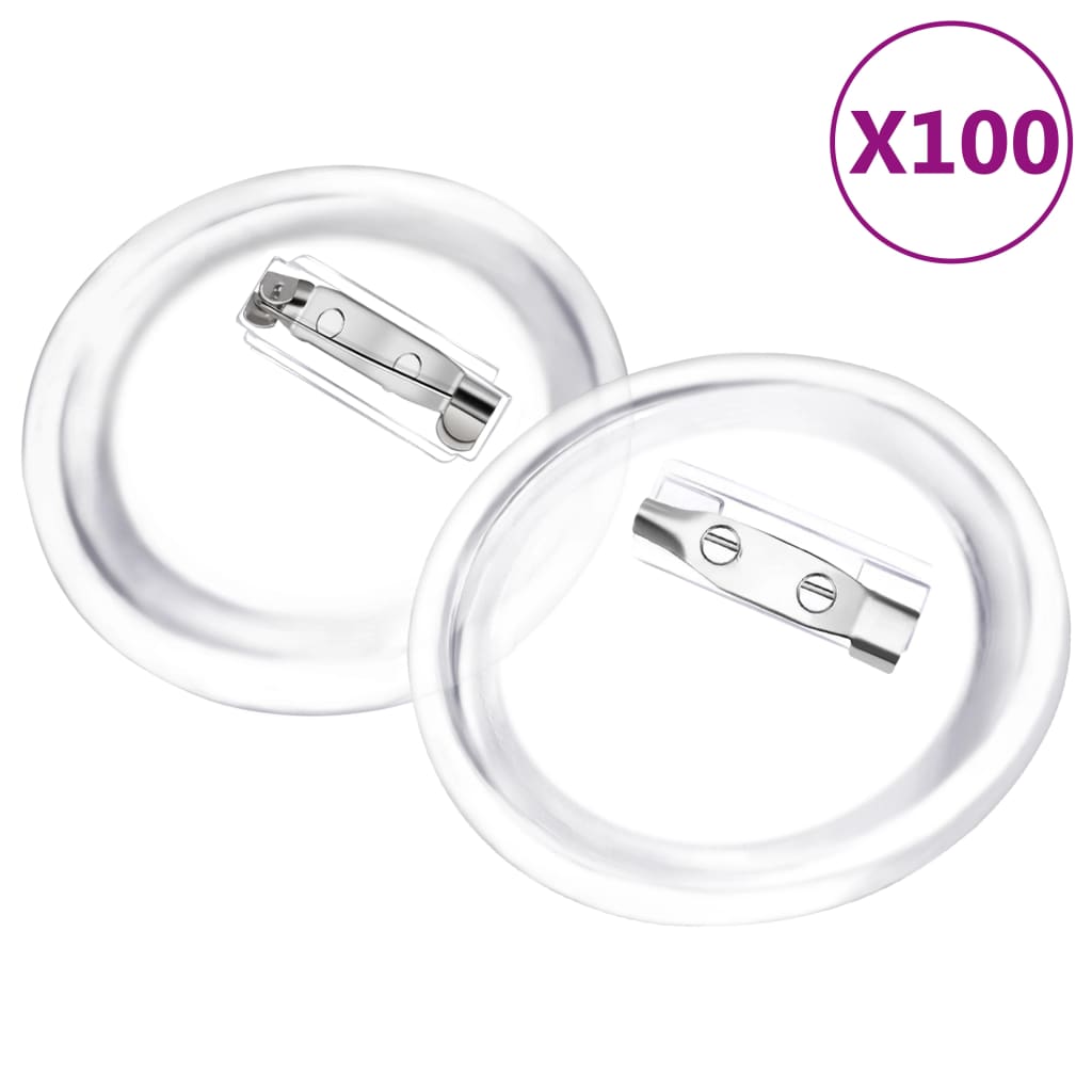 VidaXL Knoopjes met spelden 100 st 44 mm acryl