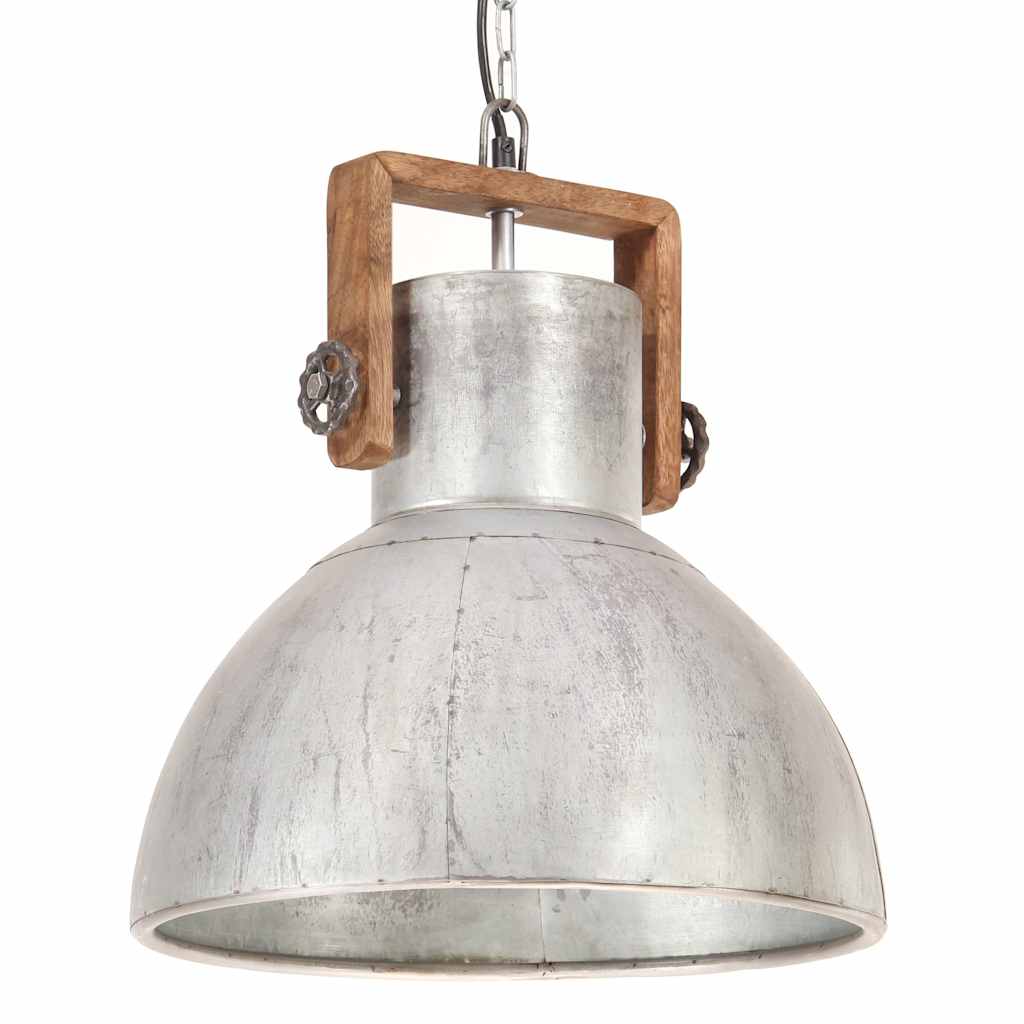 Vidaxl hanglamp industrieel rond 25 w e27 40 cm zilverkleurig