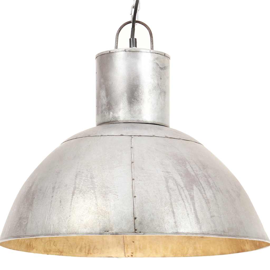 Vidaxl hanglamp rond 25 w e27 48 cm zilverkleurig