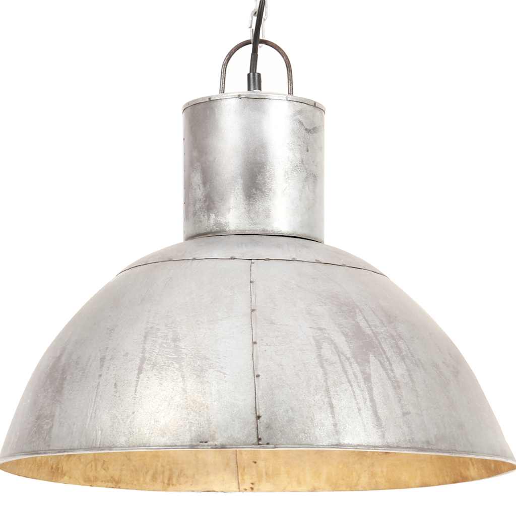 Vidaxl hanglamp rond 25 w e27 48 cm zilverkleurig