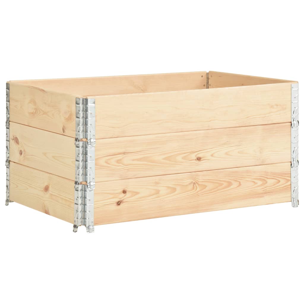VidaXL 3 st Plantenbakken gebogen 80x120 cm massief grenenhout