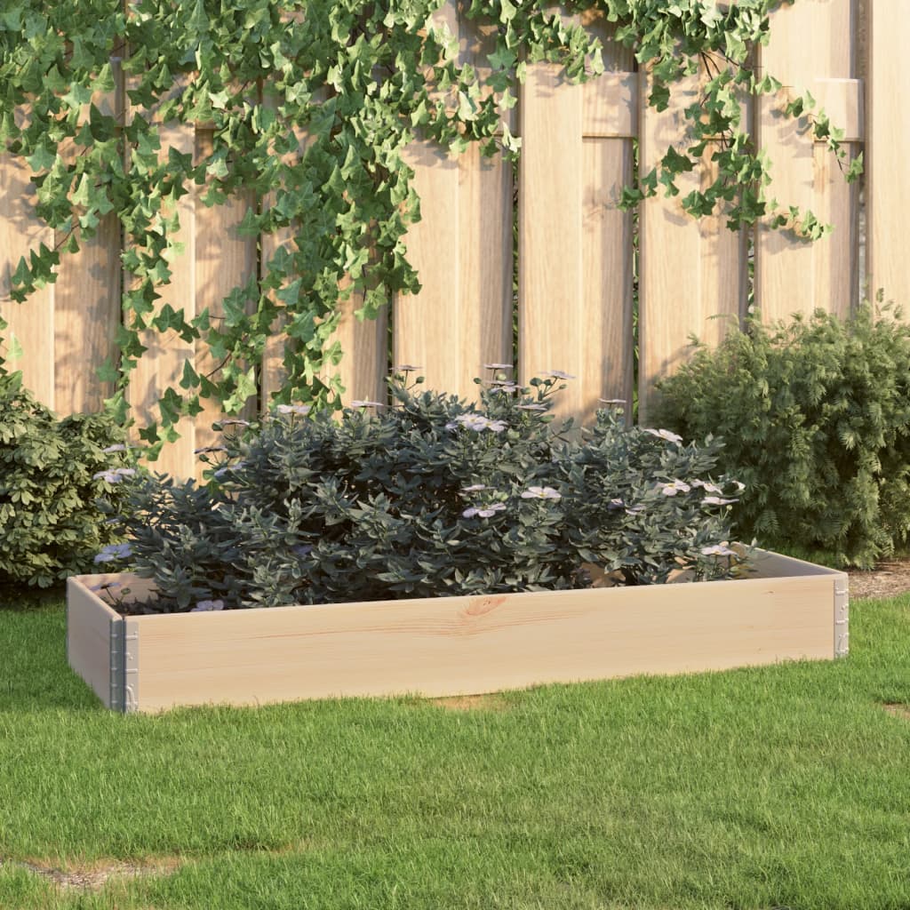 Vidaxl plantenbak 50x150 cm massief groenhout