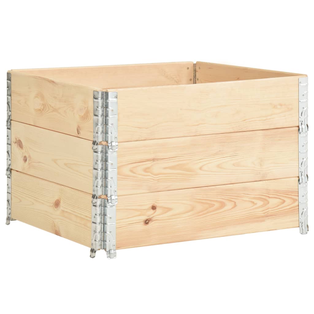 VidaXL 3 st Plantenbakken gebogen 100x100 cm massief grenenhout