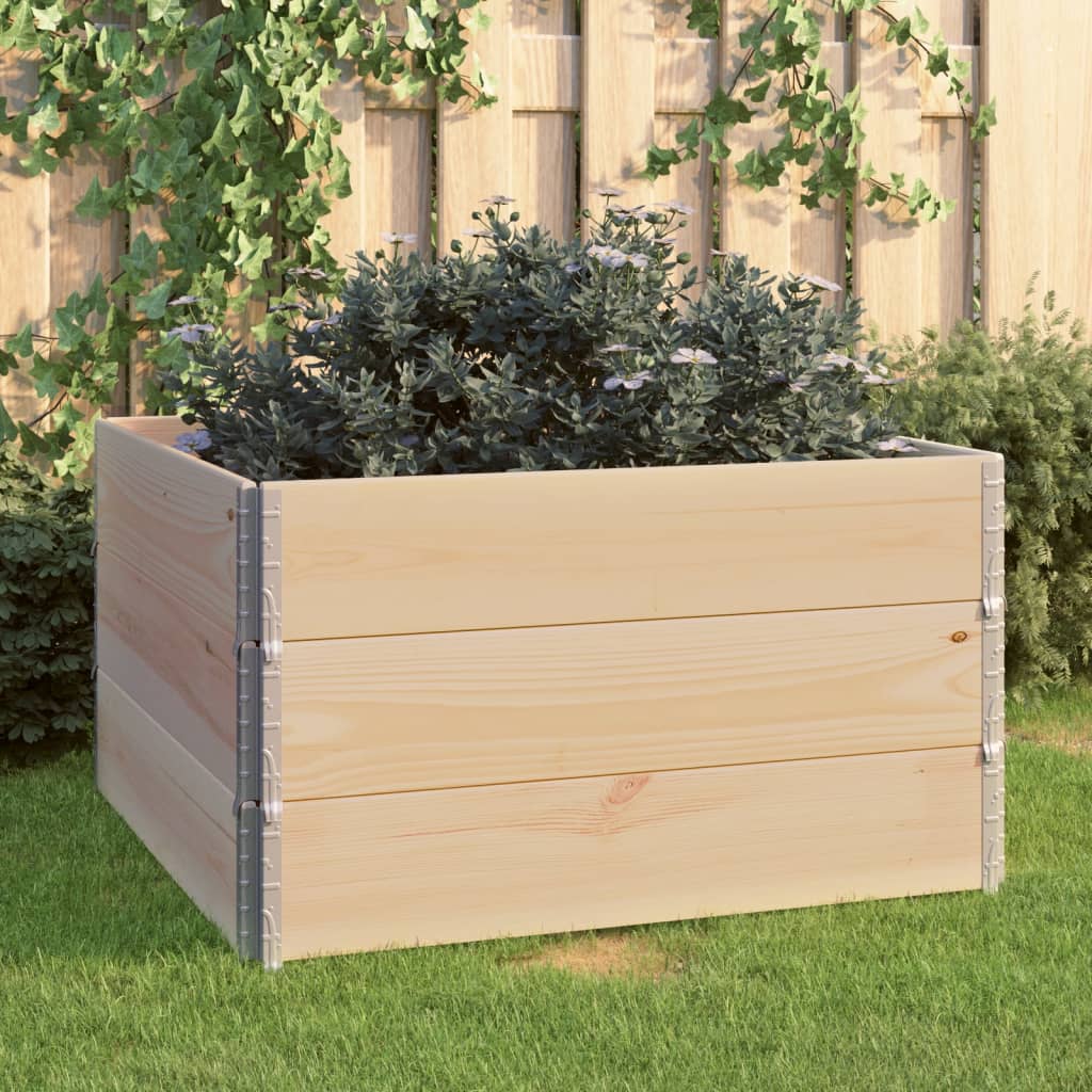 VidaXL 3 st Plantenbakken gebogen 100x100 cm massief grenenhout