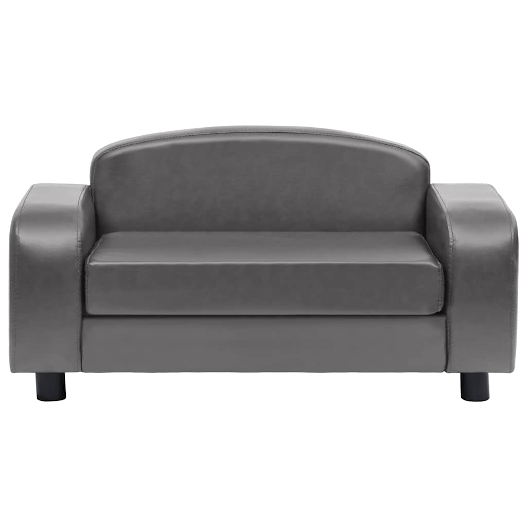 Vidaxl hondenbank 80x50x40 cm kunstleer grijs