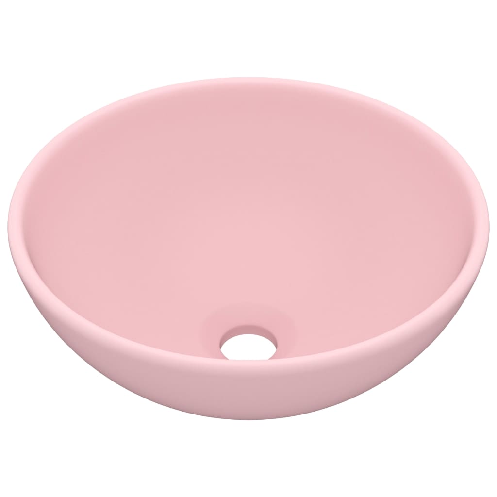 Vidaxl wastafel rond 32,5x14 cm keramiek matroze