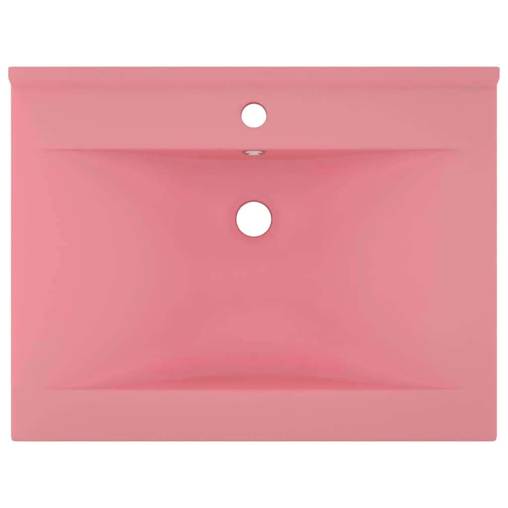 Vidaxl wastafel met kraangat 60x46 cm keramiek matroze