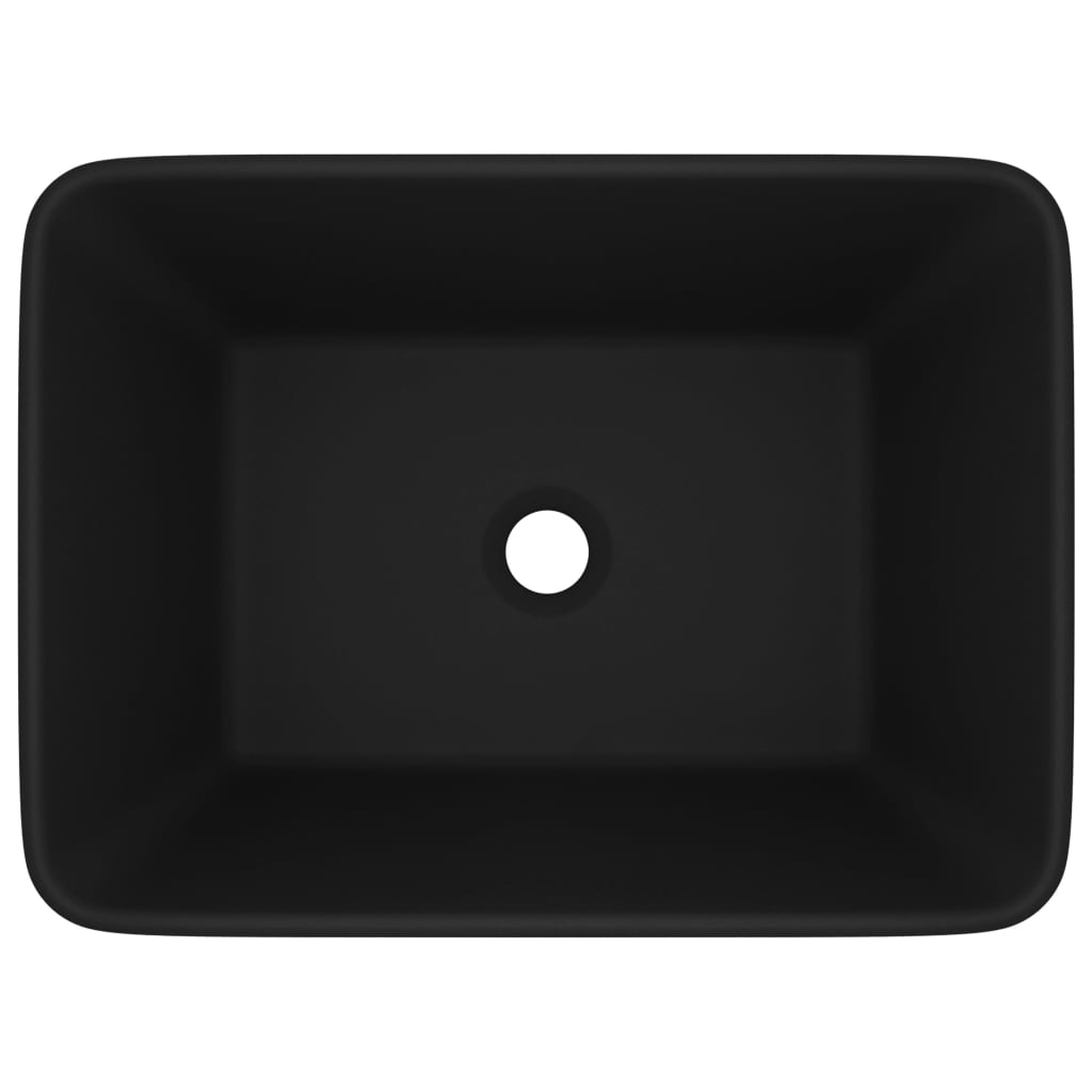 Vidaxl wastafel 41x30x12 cm keramiek matzwart