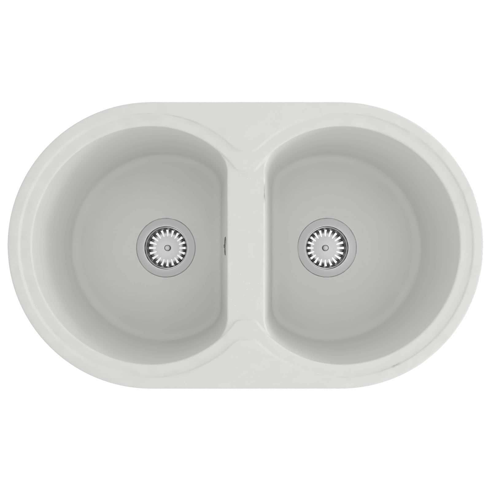Vidaxl keukenwasbak wit 78 x 47 x 20.5 cm graniet