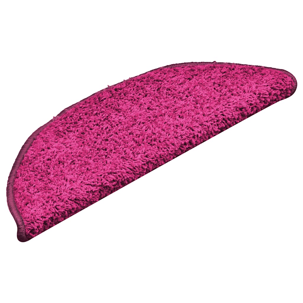 Vidaxl trapmatten 15 st 56x17x3 cm roze halfrond