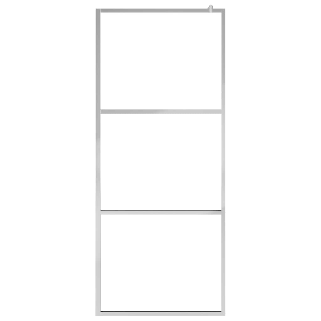 Vidaxl inloopdouchewand halfmat 90x195 cm esg-glas