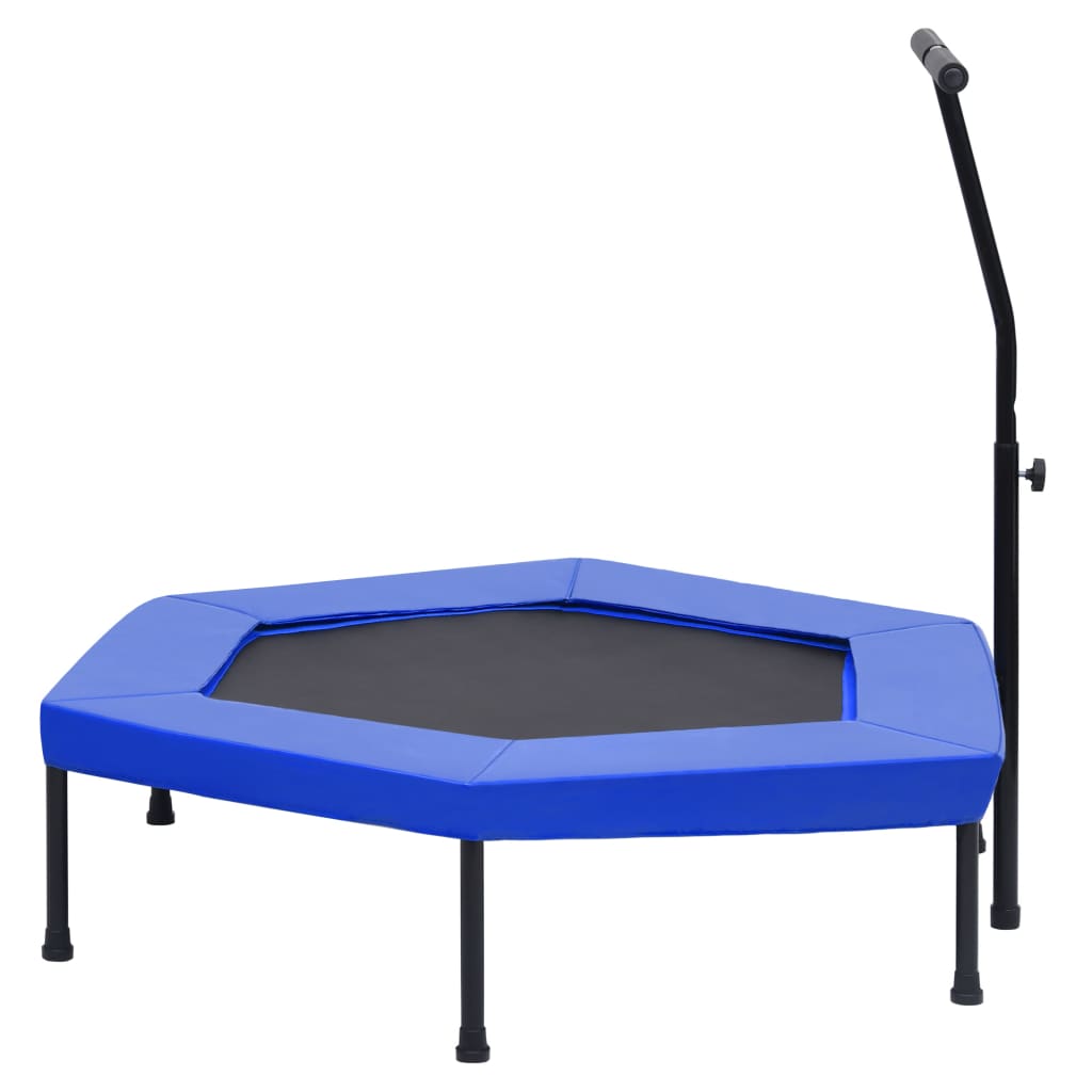 VidaXL Fitnesstrampoline met handgreepmat zeshoekig 122 cm
