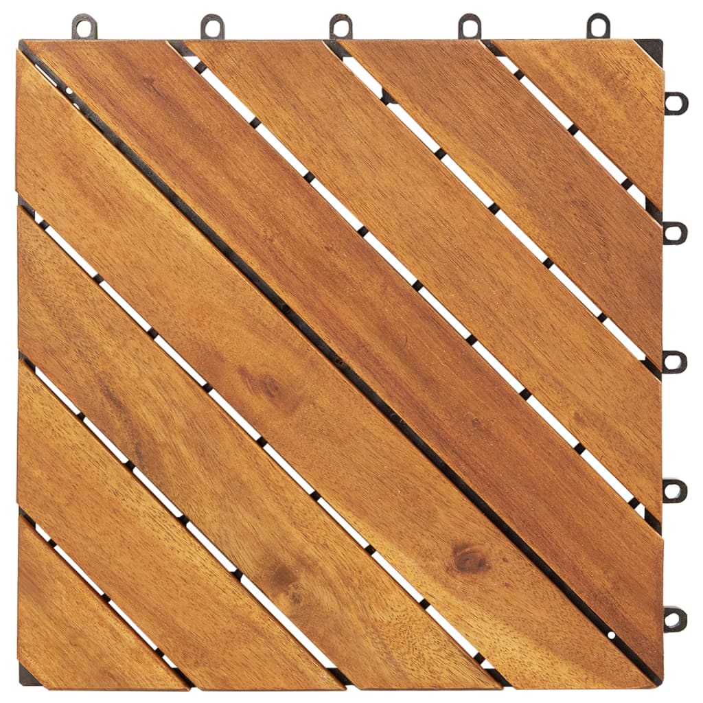 Vidaxl terrastegels 10 st 30x30 cm massief acaciahout