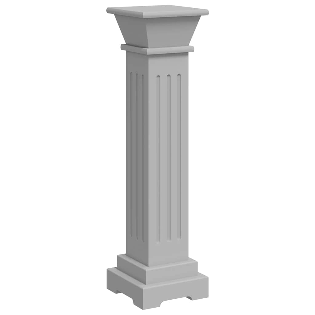 Vidaxl plantenstandaard klassiek zuil vierkant 17x17x66 cm mdf grijs
