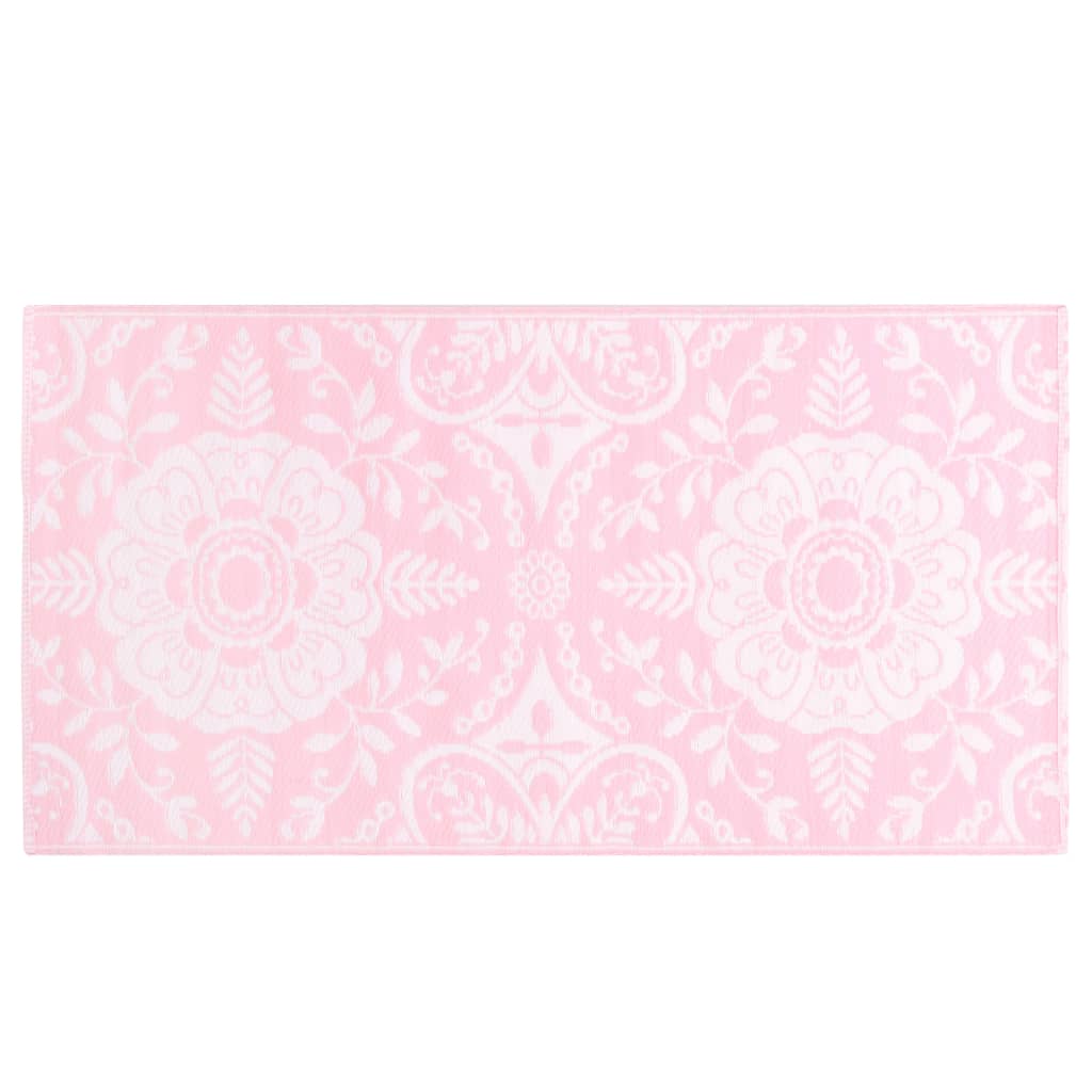 Vidaxl buitenkleed arakil 80x150 cm pp roze