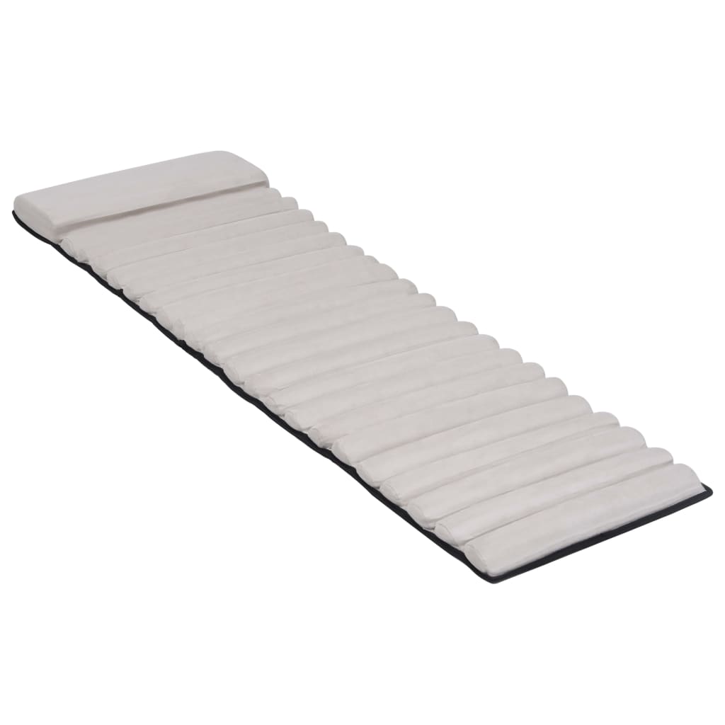 VidaXL Ligbedkussen suède crèmekleurig