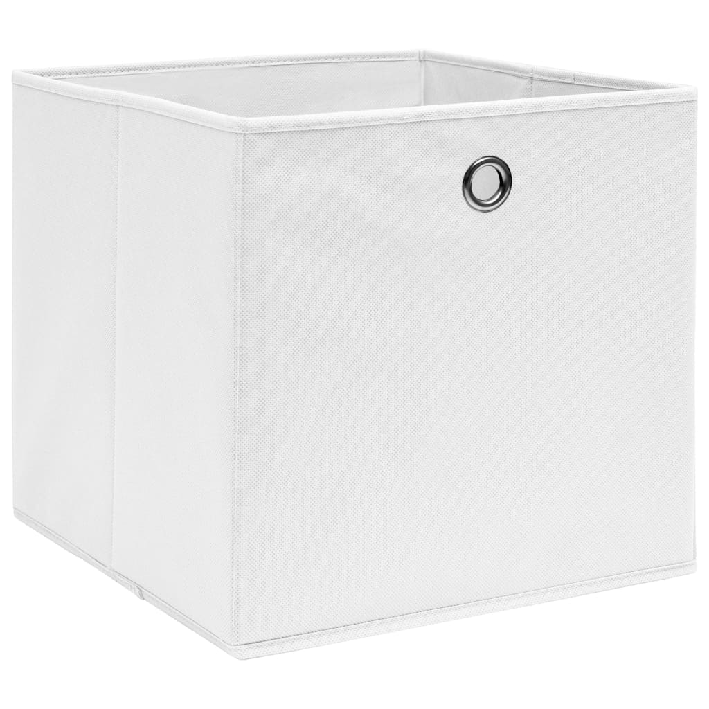 Vidaxl opbergboxen 4 st 28x28x28 cm vliesstof wit