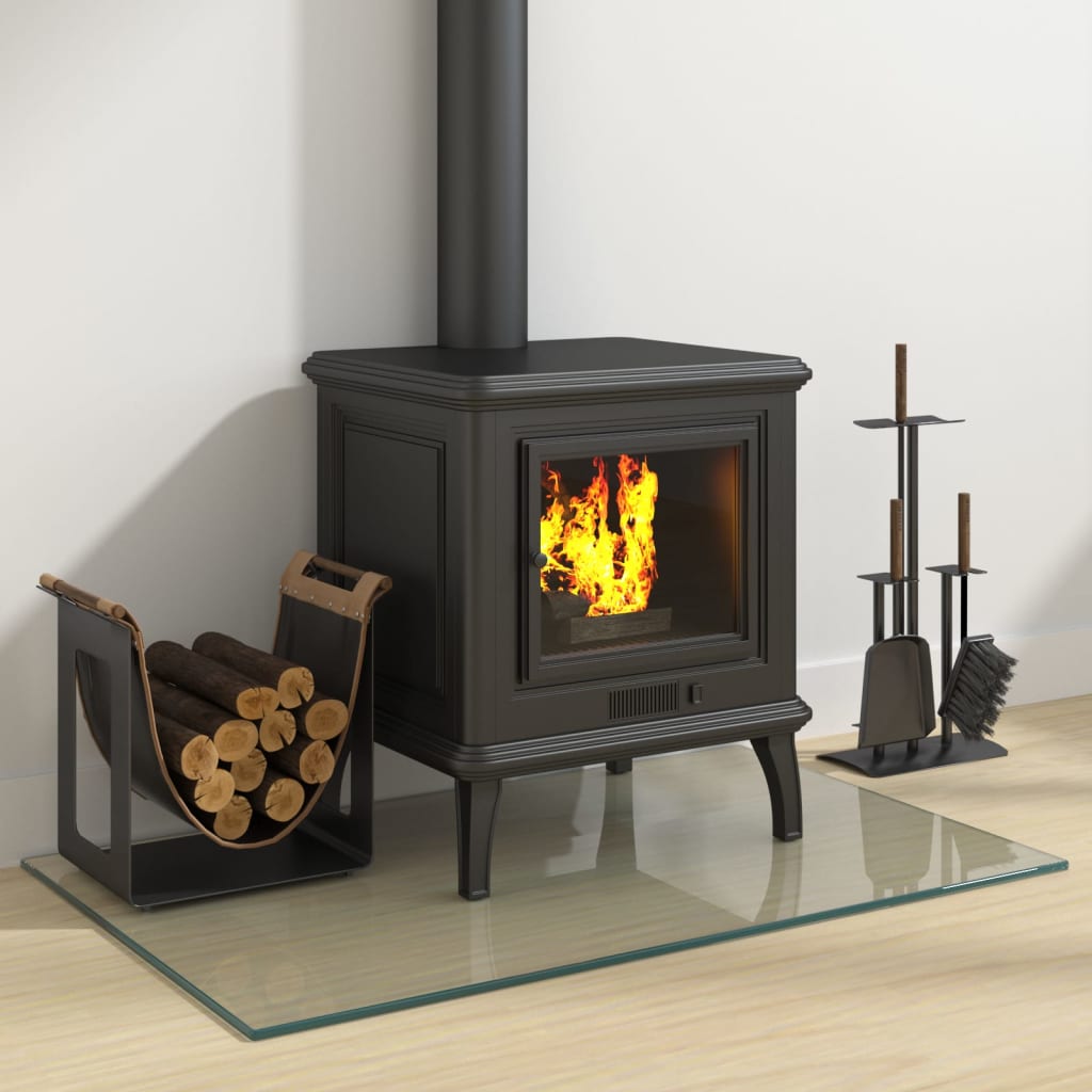 VidaXL Glasplaat openhaard rechthoekig 80x50 cm
