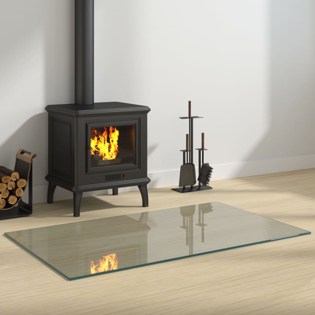 Vidaxl glasplaat open rechthoekige haardig 100x60 cm