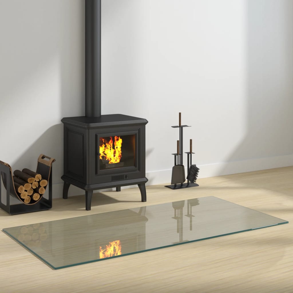 Vidaxl glasplaat open rechthoekige haardig 120x60 cm