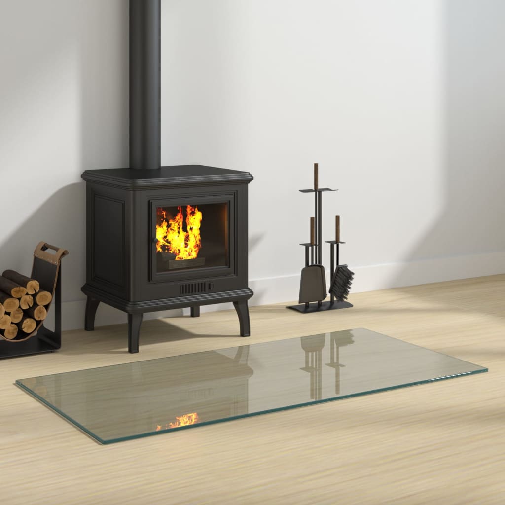 Vidaxl glasplaat open rechthoekige haardig 100x50 cm