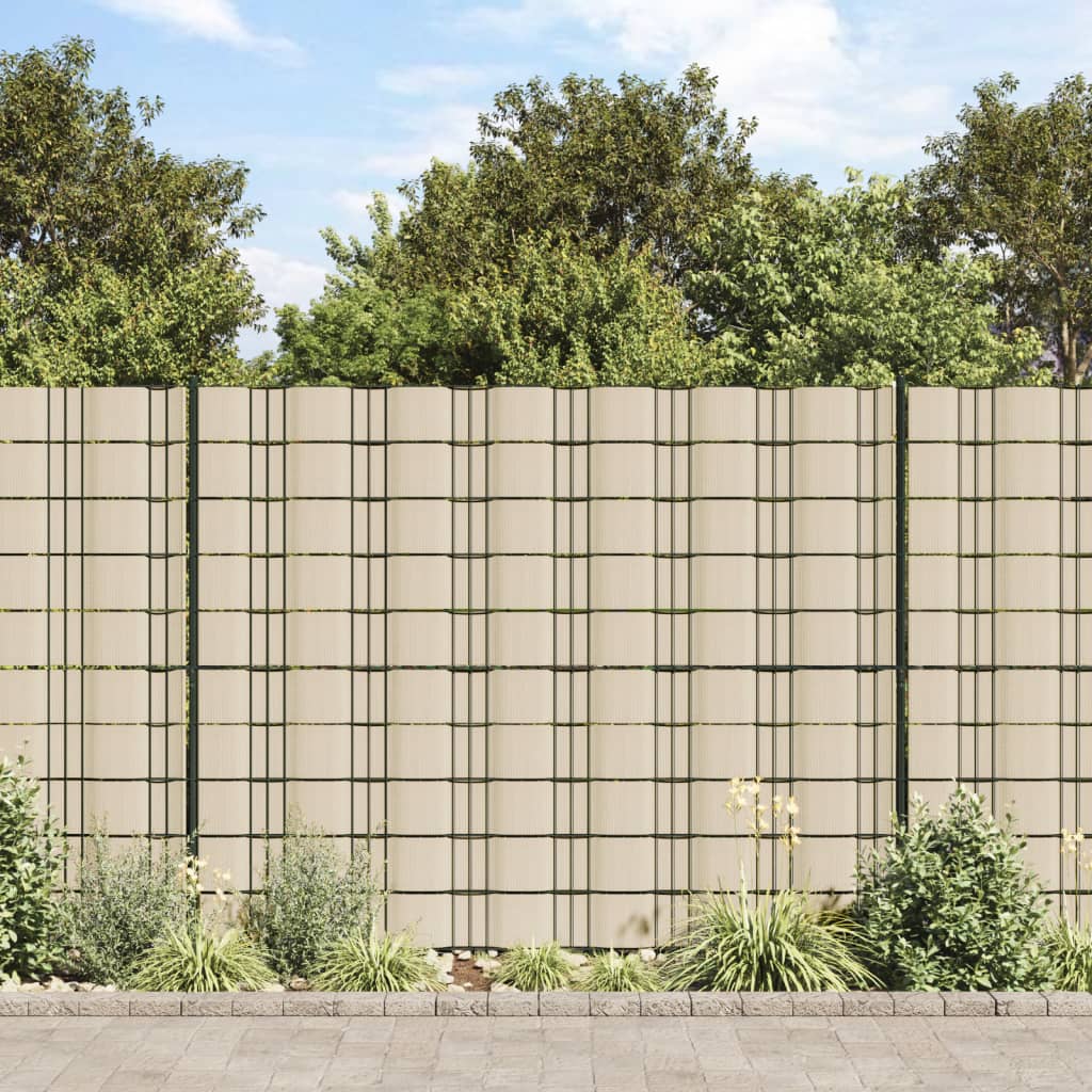 Vidaxl tuinschermen 4 st 35x0,19m pvc crèmekleurig