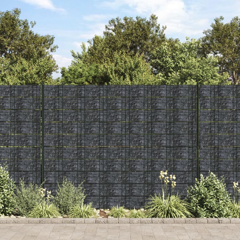 Vidaxl tuinscherm 70x0,19m pvc grijs
