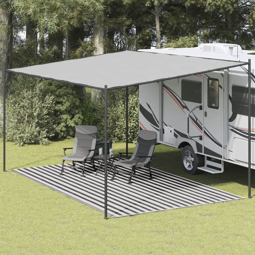 Vidaxl tenttapijt 300x600 cm antracietkleurig en wit