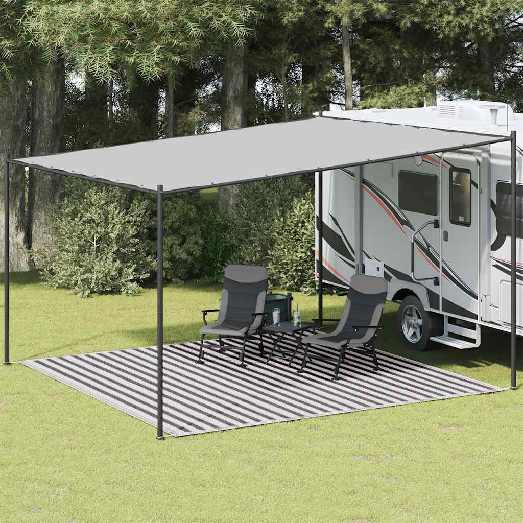 Vidaxl tenttapijt 400x400 cm hdpe antracietkleurig en wit