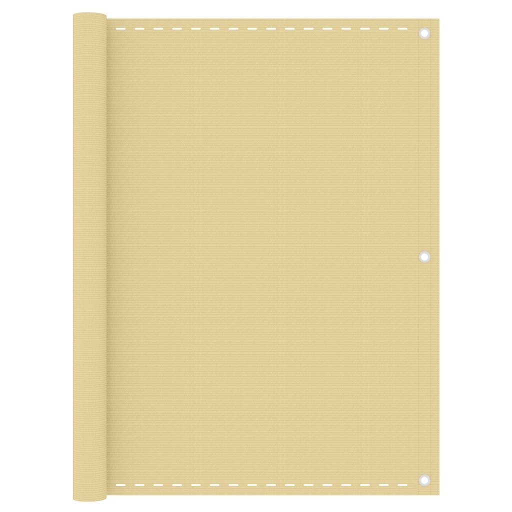 Vidaxl balkonscherm 120x300 cm hdpe beige