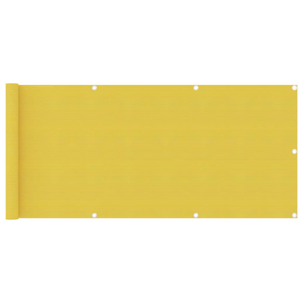 Vidaxl balkonscherm 75x300 cm hdpe geel