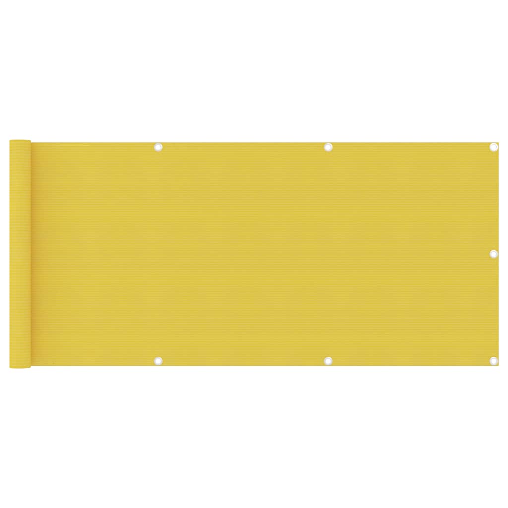 Vidaxl balkonscherm 75x500 cm hdpe geel