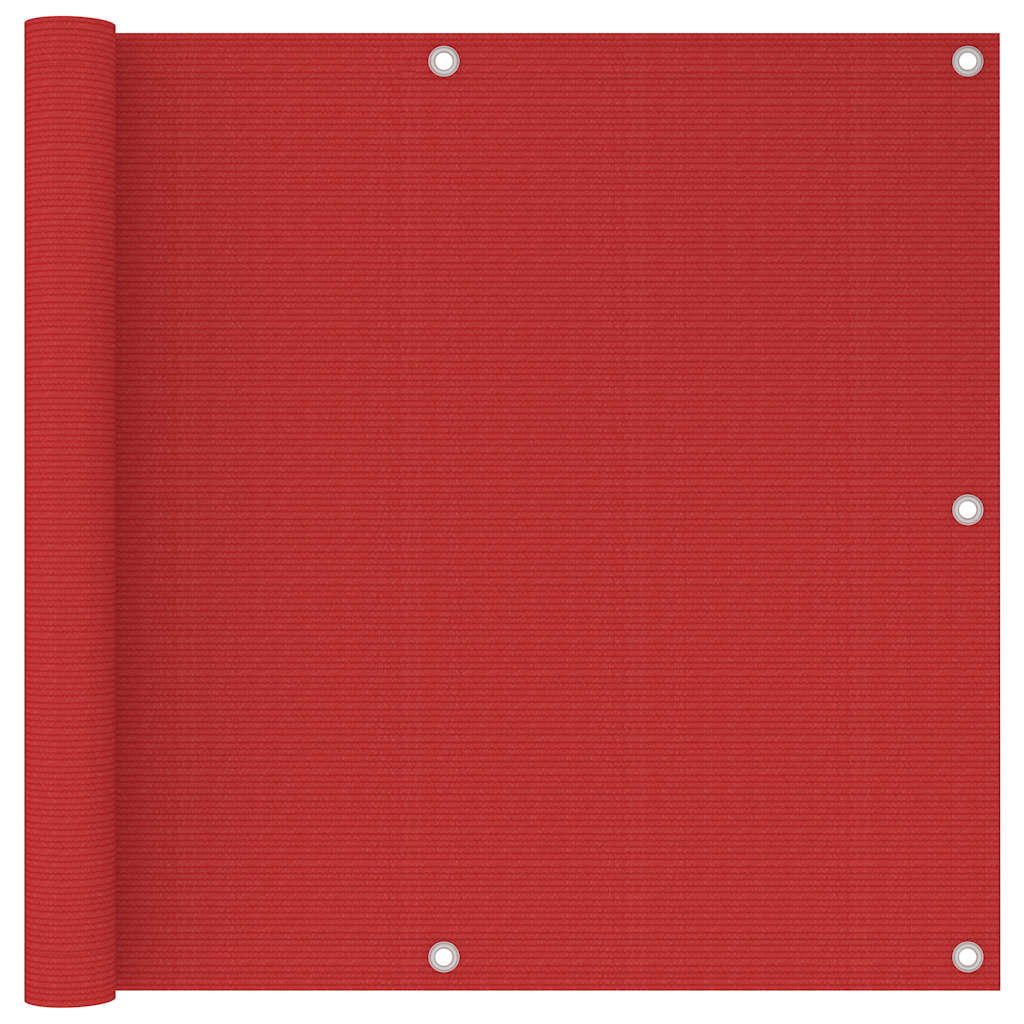 Vidaxl balkonscherm 90x300 cm hdpe rood