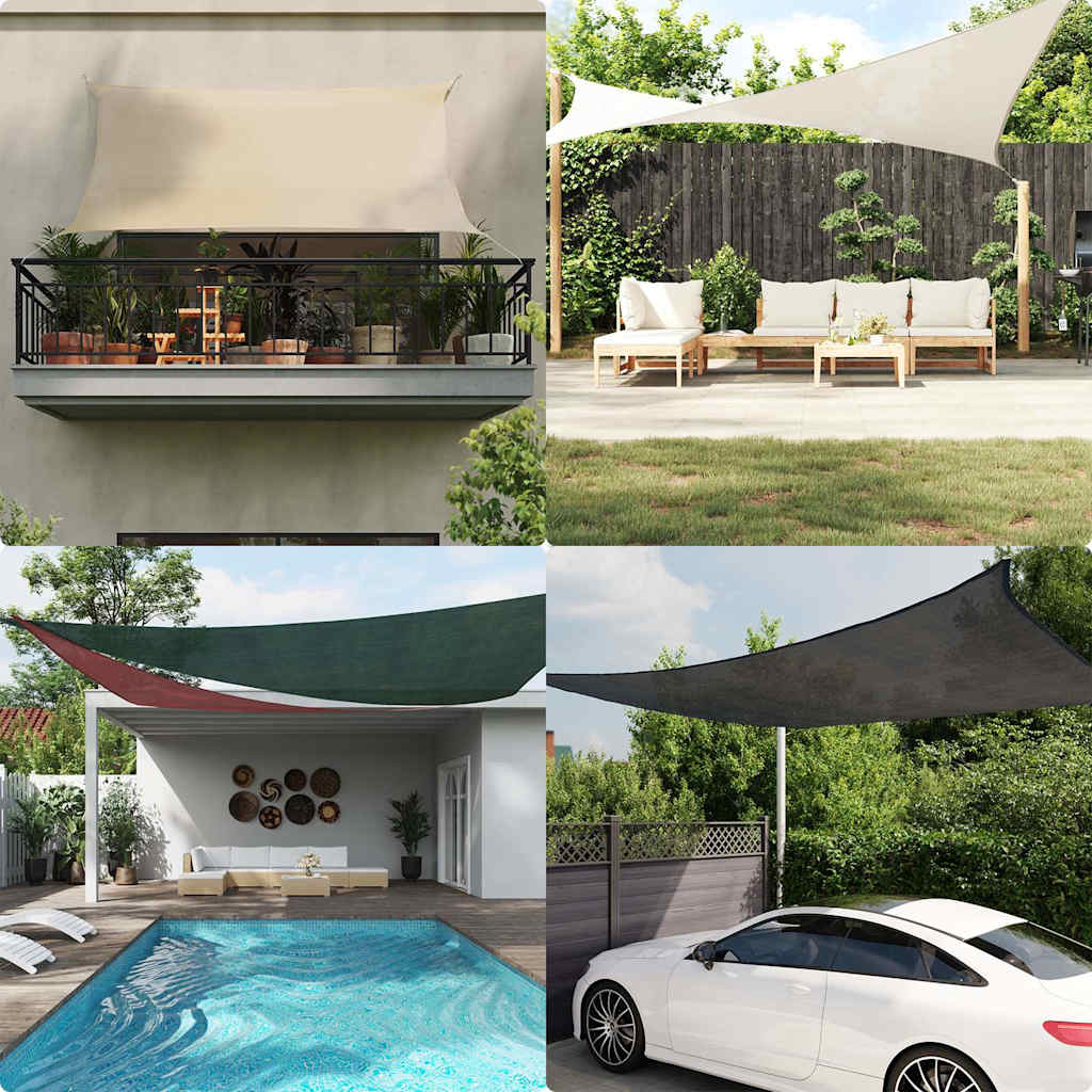 Vidaxl zonnezeil 160 g m² 2,5x2,5x3,5 m hdpe wit