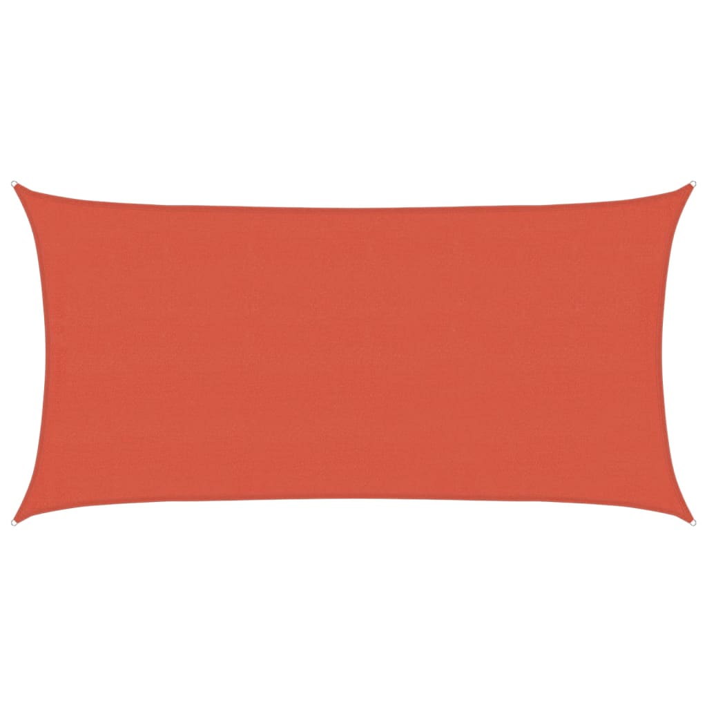 Vidaxl zonnezeil 160 g m² 4x7 m hdpe terracottakleurig