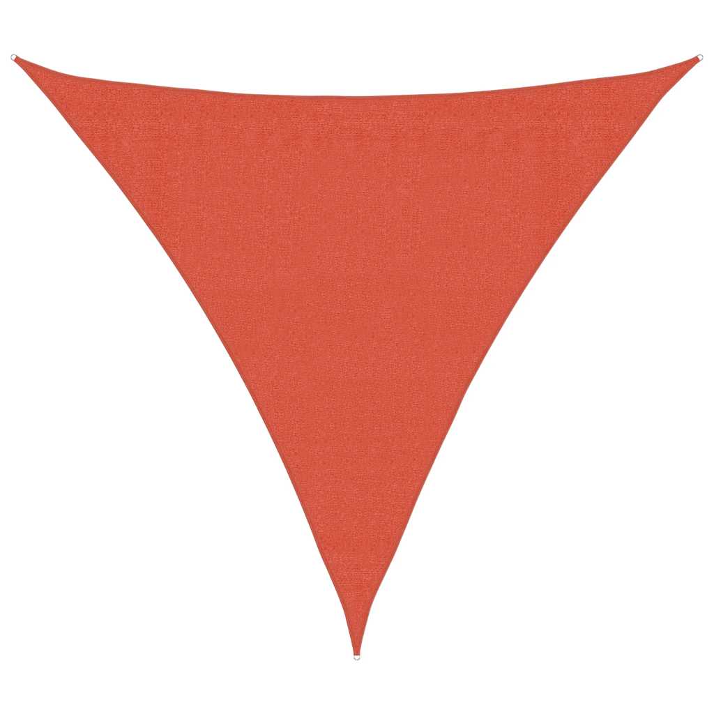 Vidaxl zonnezeil 160 g m² driehoekig 3,6x3,6x3,6 m hdpe terracotta
