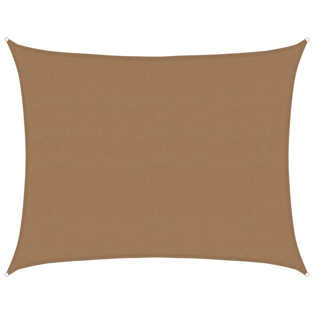 Vidaxl zonnezeil 160 g m² 6x8 m hdpe taupe