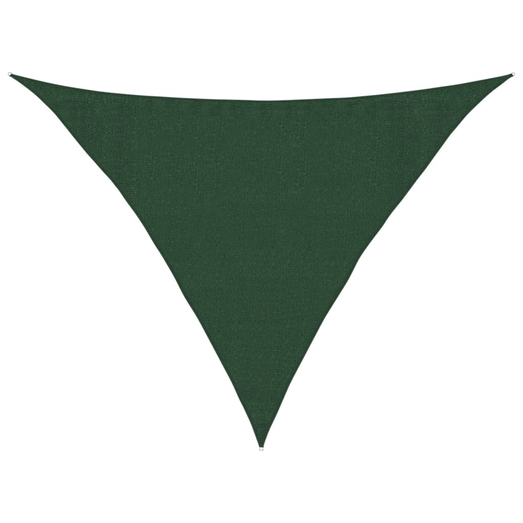 Vidaxl zonnezeil 160 g m² 3,5x3,5x4,9m hdpe donkergroen