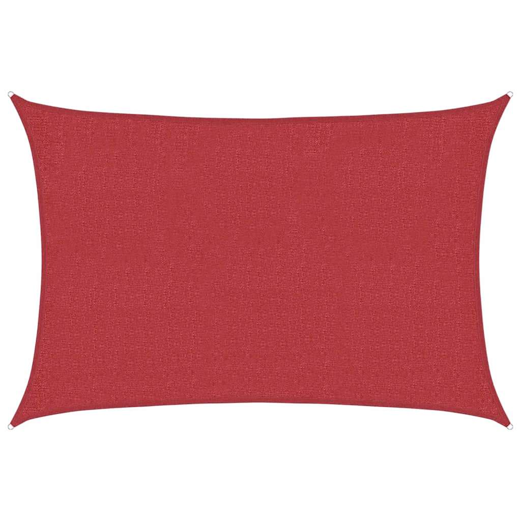 Vidaxl zonnezeil 160 g m² 2,5x3,5 m hdpe rood