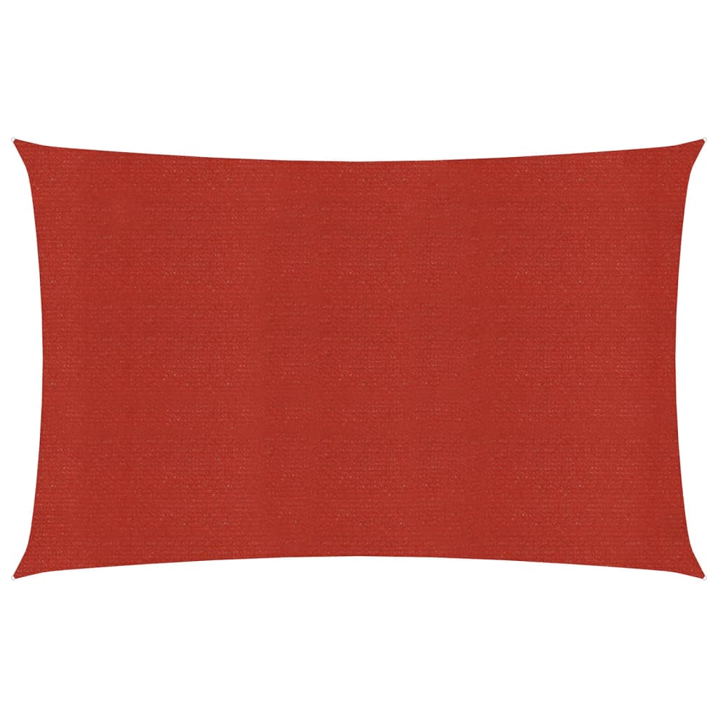 VidaXL Zonnezeil 160 g m² 5x6 m HDPE rood