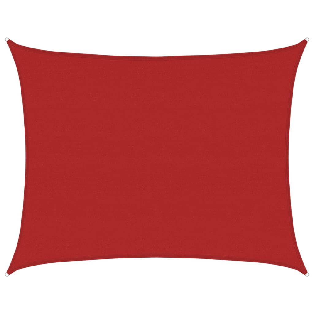 Vidaxl zonnezeil 160 g m² 6x8 m hdpe rood