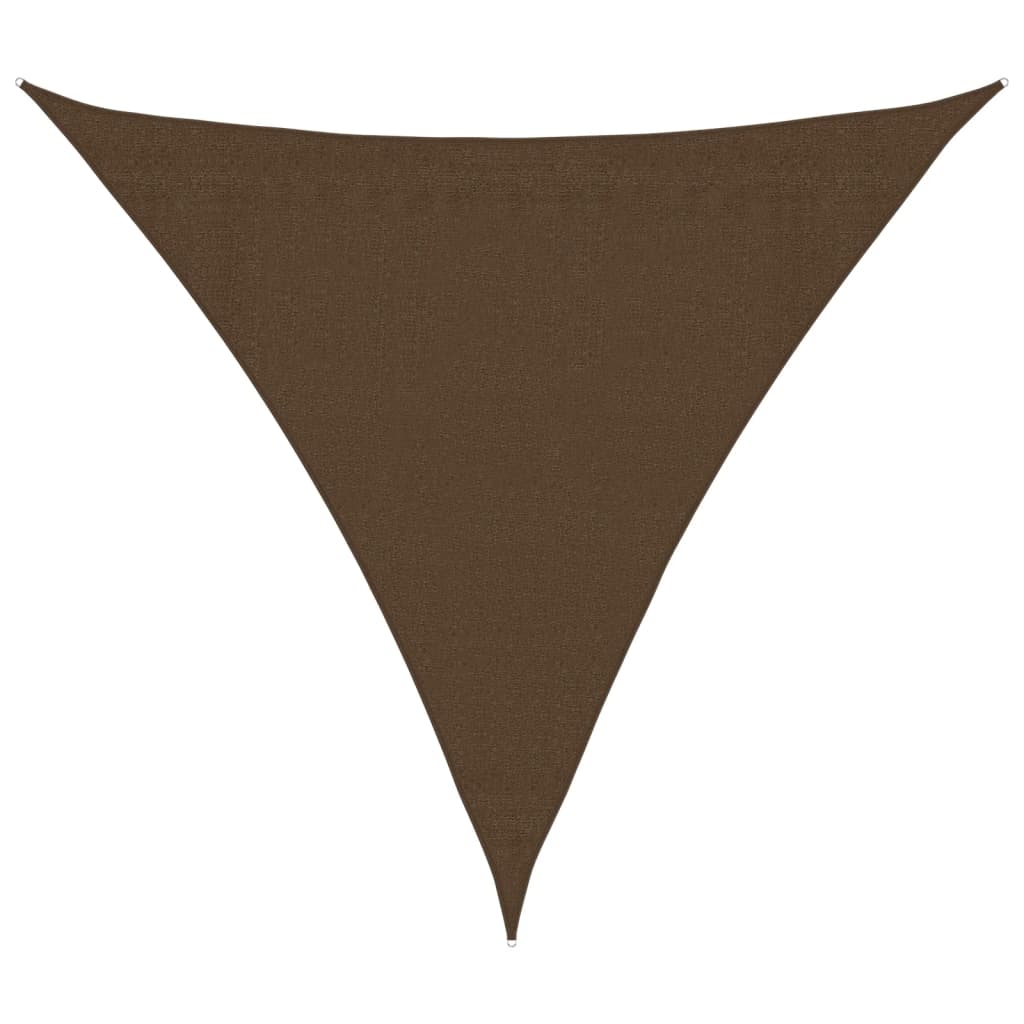 Vidaxl zonnezeil 160 g m² 3,6x3,6x3,6m hdpe bruin