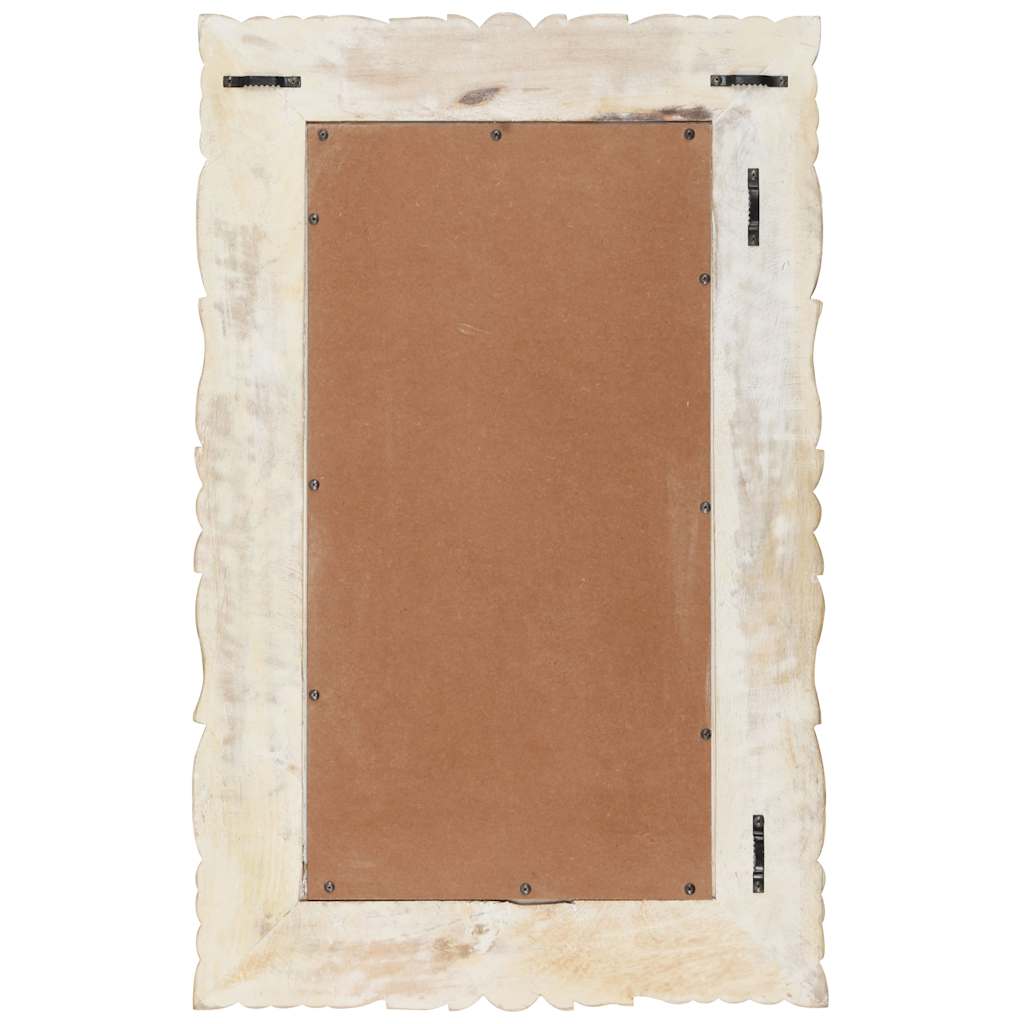 Vidaxl spiegel 80x50 cm massief mangohout wit