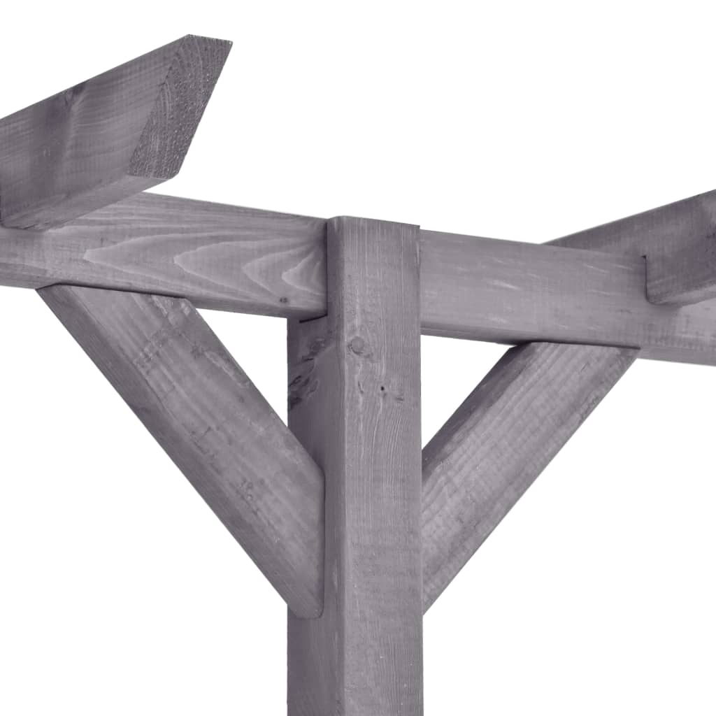 VidaXL Pergola 400x40x205 cm geïmpregneerd groenhout grijs