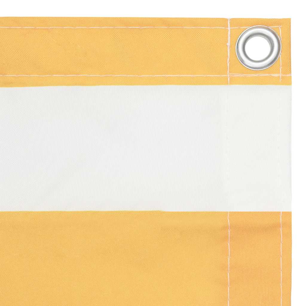 Vidaxl balkonscherm 75x500 cm oxford stof wit en geel