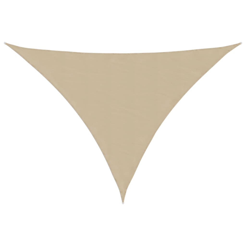 Vidaxl zonnescherm driehoekig 3,5x3,5x4,9m oxford stof beige