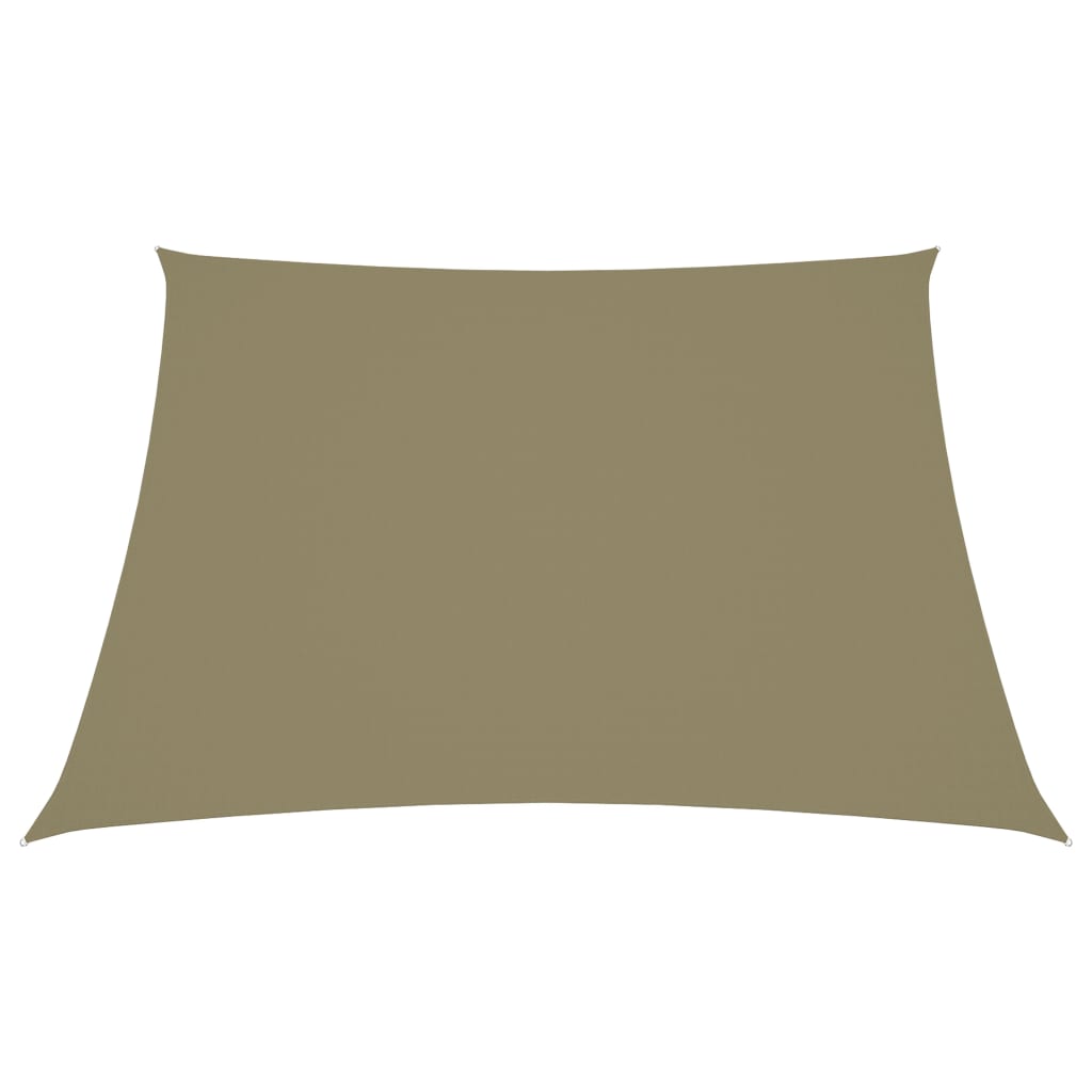 Vidaxl zonnescherm trapezium 4 5x4m oxford stof beige