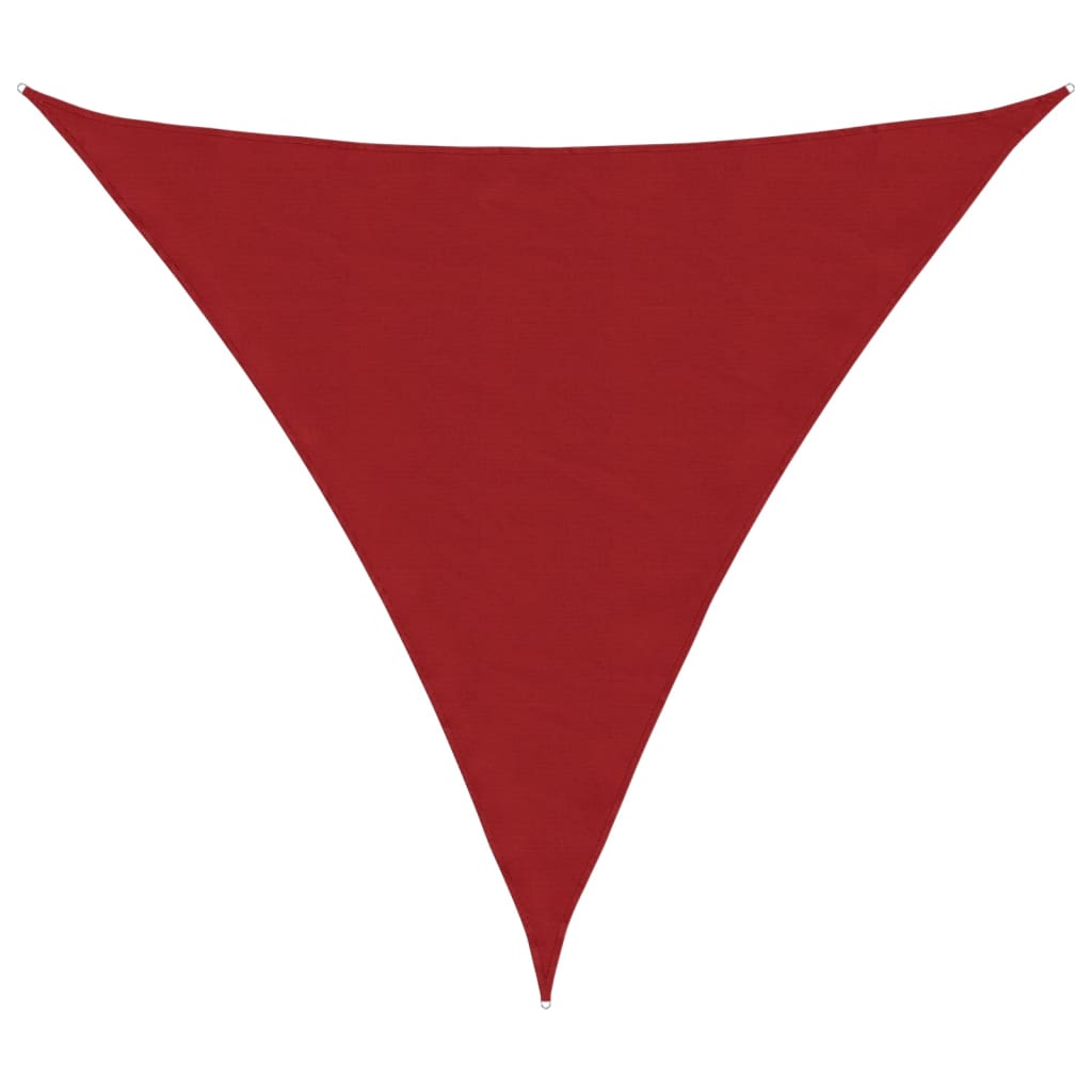 Vidaxl zonnescherm driehoekig 3,6x3,6x3,6 m oxford stof rood